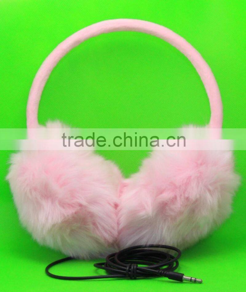 fur headphones free sample earmuff music headphones