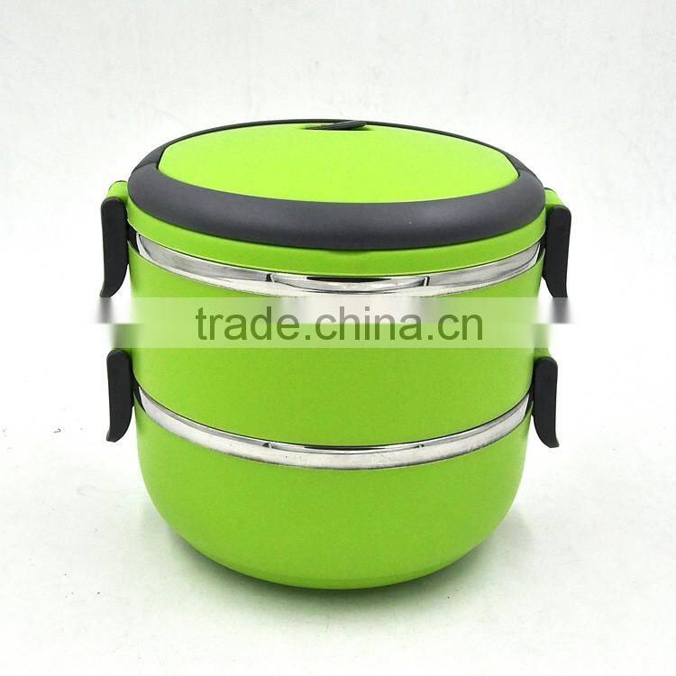 2016 Top qualitiy portable lunch metal plastic box food container with lock