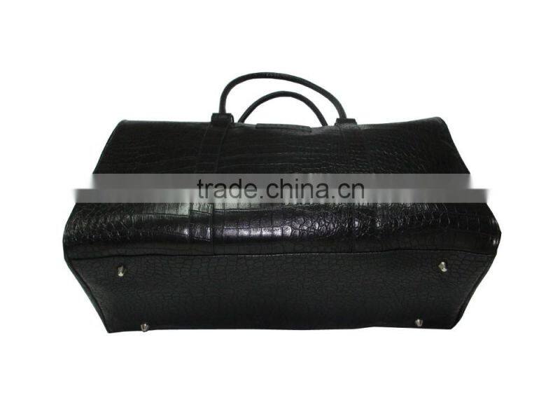 2016 new good quality custom High Capacity occidental PU PVC Leather Travel bag with for men