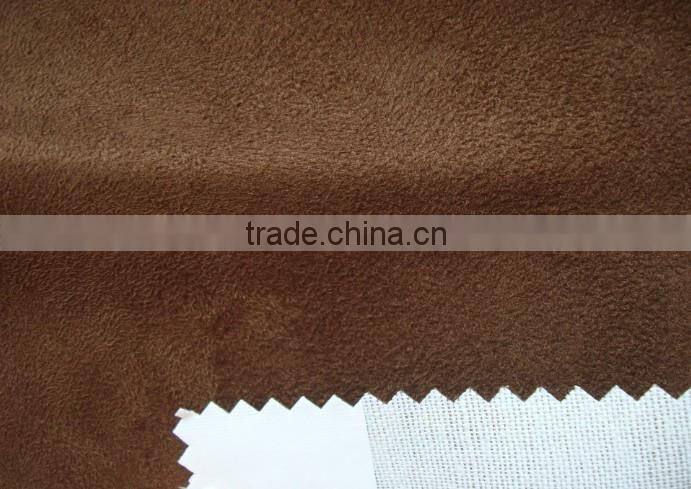 faux suede fabric bond T/C backing for sofa or mat