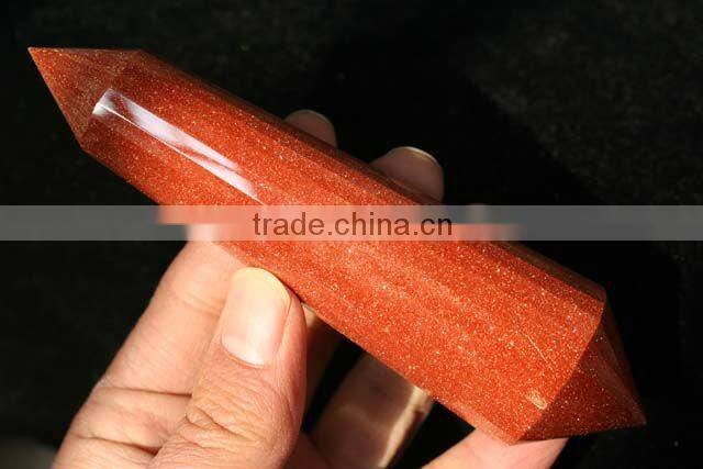 ROCK QUARTZ CRYSTAL HEALING DOUBLE POINTS-24 SIDE