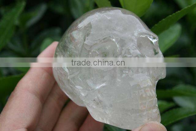 NATURAL ROCK Clear Quartz Crystal Skull