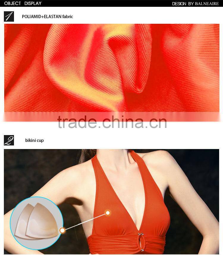 Balneaire new style women orange sexy one Piece Swimwear,wholesale plus size swimsuits