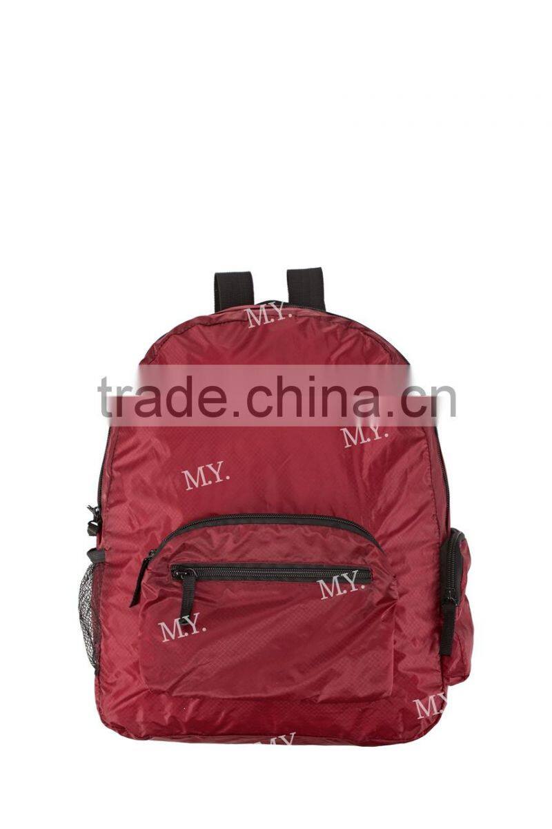 hot sale polyester foldable backpack school bag for promotion