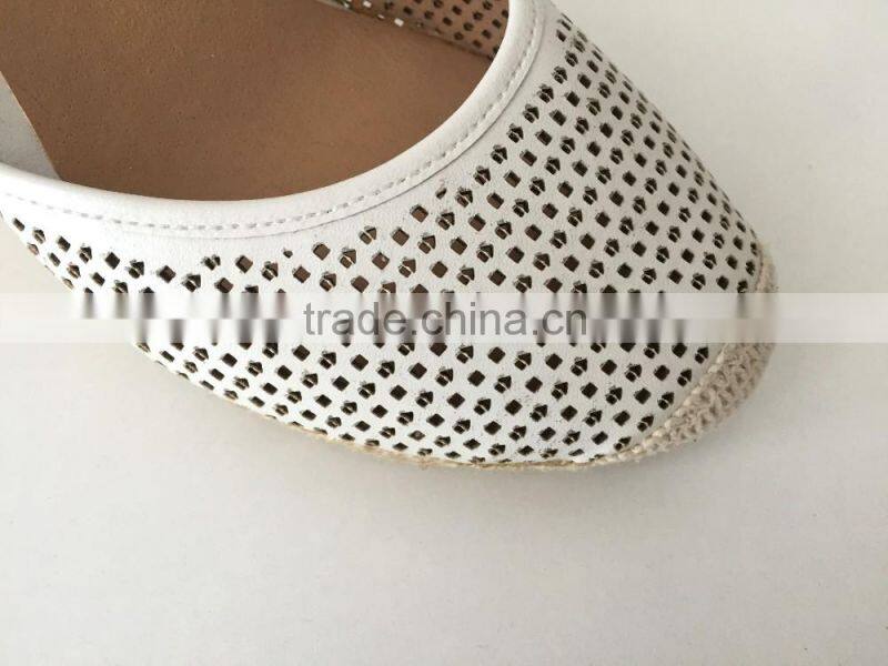 new style fashion shoe punched white pu upper platform high heel lady women sandals espadrilles shoes footwear