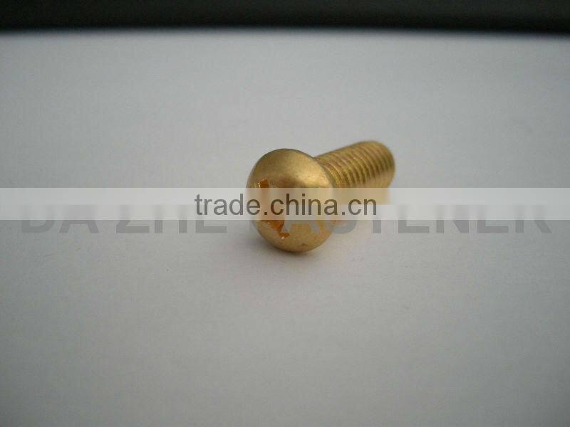 slot pan head machine brass screw