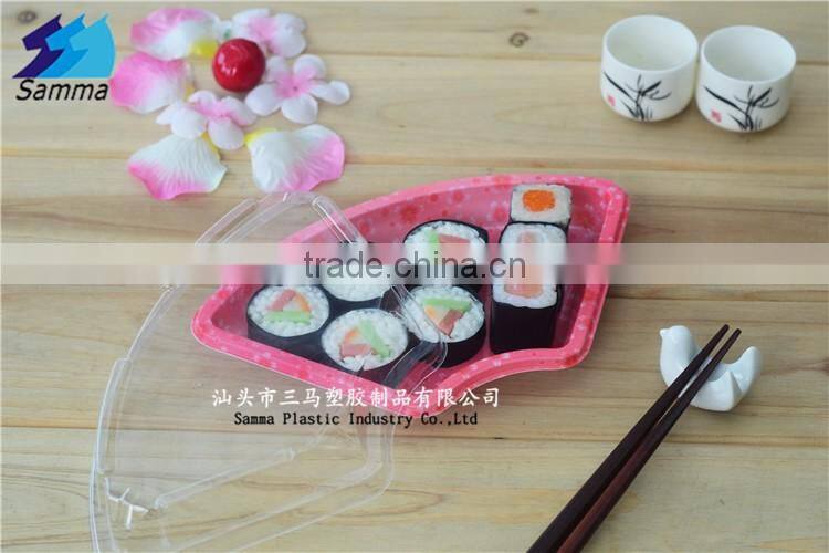SM5-3101 PS Tray and BOPS Lid Plastic Sushi Boxes
