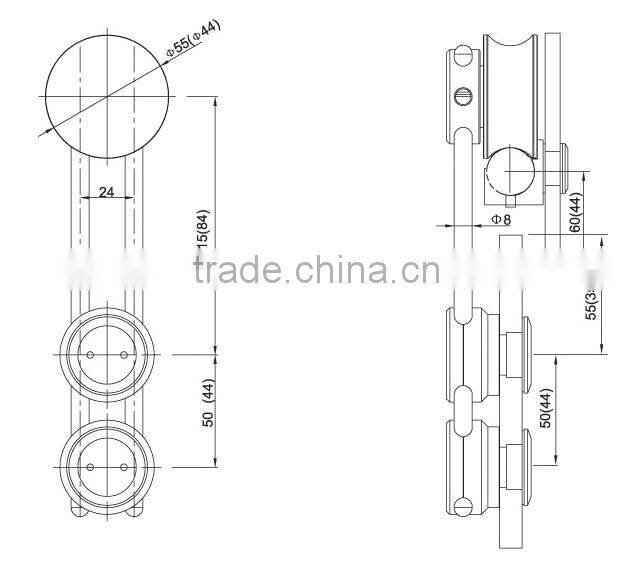 adjustable leisure club project Door Bearing Wheels Sliding Door Roller