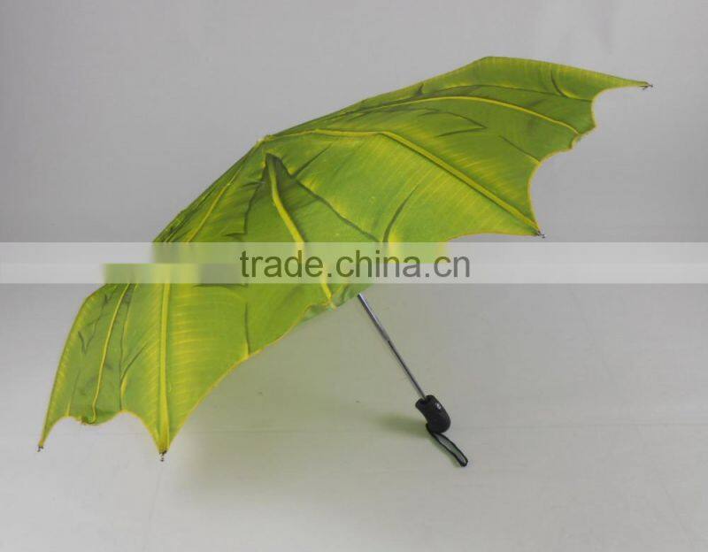 creative natural palm green leaf square shaped eco umbrella