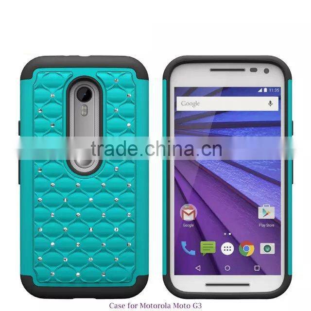 Customized Crystal Star Phone Case Cover Back for Moto G2 G3