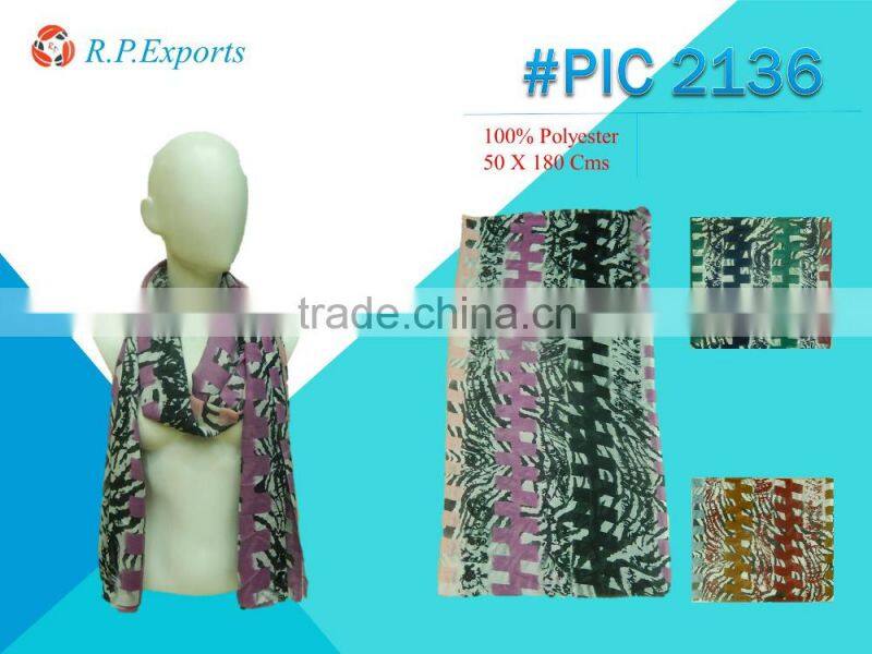 NEW fancy 100% printed polyester scarfs