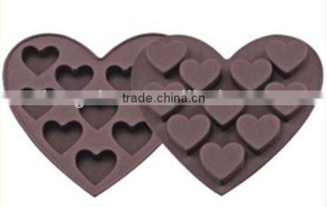 High quality silicone heart-shapes Valentine's Day chocolate mold