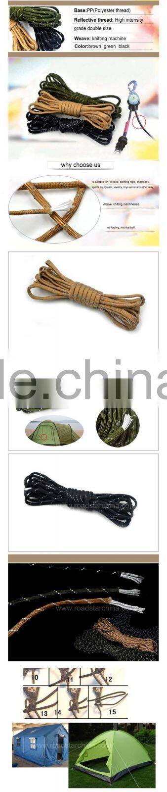 Safety reflective lanyard for outdoor