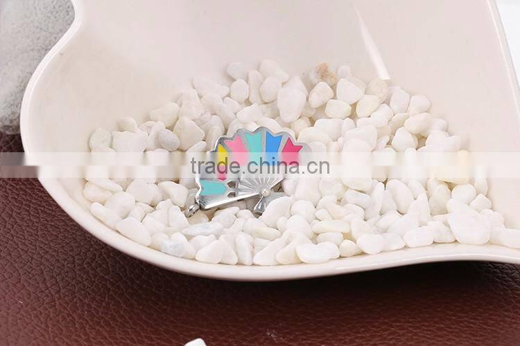 Fancy stainless steel colorful fan shaped jewelry personalized jewelry with promotion price