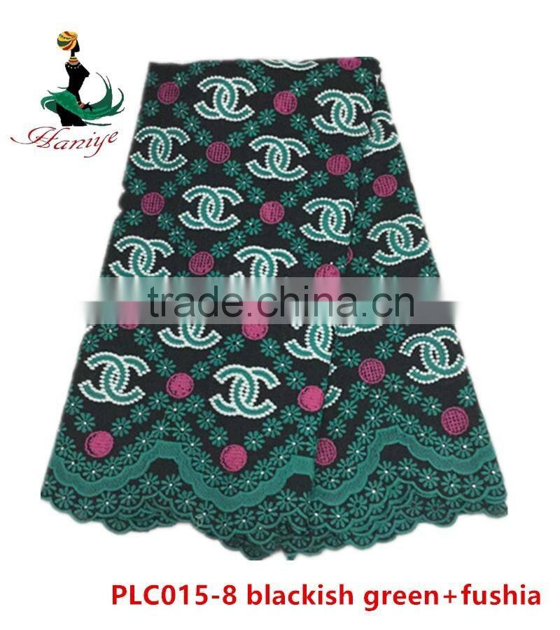 Haniye 2016 nigerian polish lace embroidery fashion styles 100% cotton polish lace /PLC015