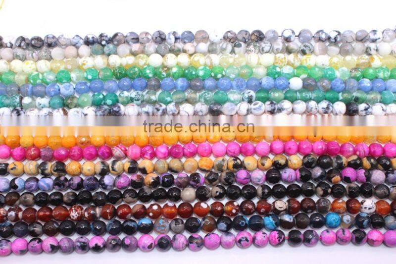 DIY gemstone loose strand 6 8 10 12mm facted yellow agate beads