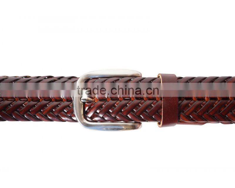 Leather braided belt italian belts genuine leather florence leather fashion