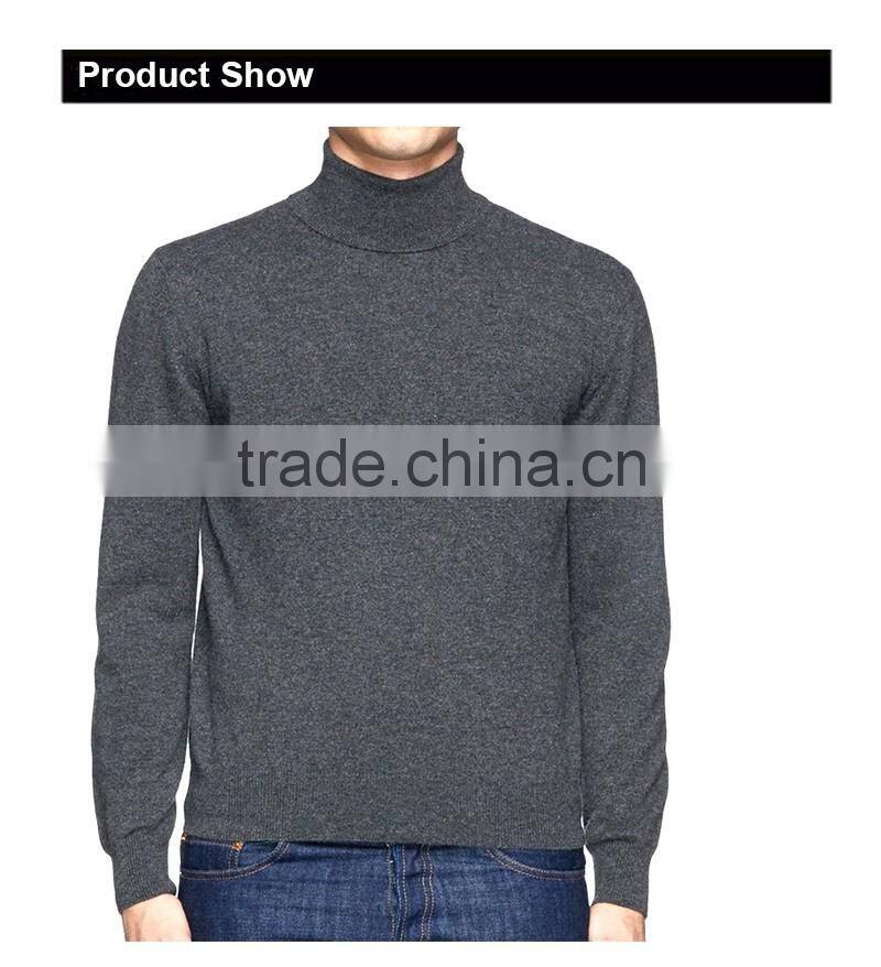 16FZCAS22 turtle neck flat knitted cashmere sweater men