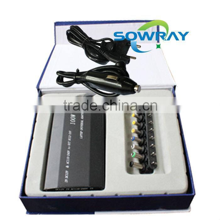 Universal adapter 100W car charger for pc laptop supply eight plug for laptop power factory
