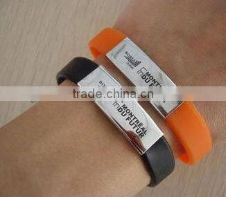 Top seller titanium metal clasp silicone bracelet