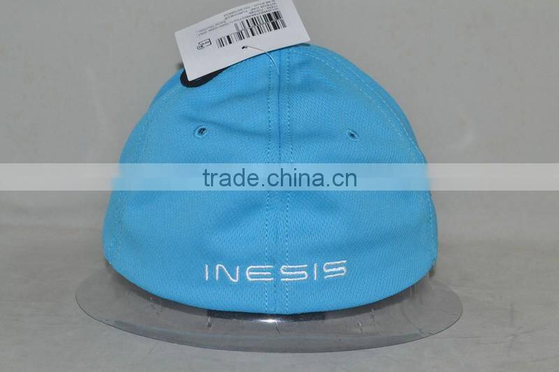 Guangzhou hat factory professional custom 6 panel 100% polyester 3 d embroidery logo light blue Outdoor sports cap