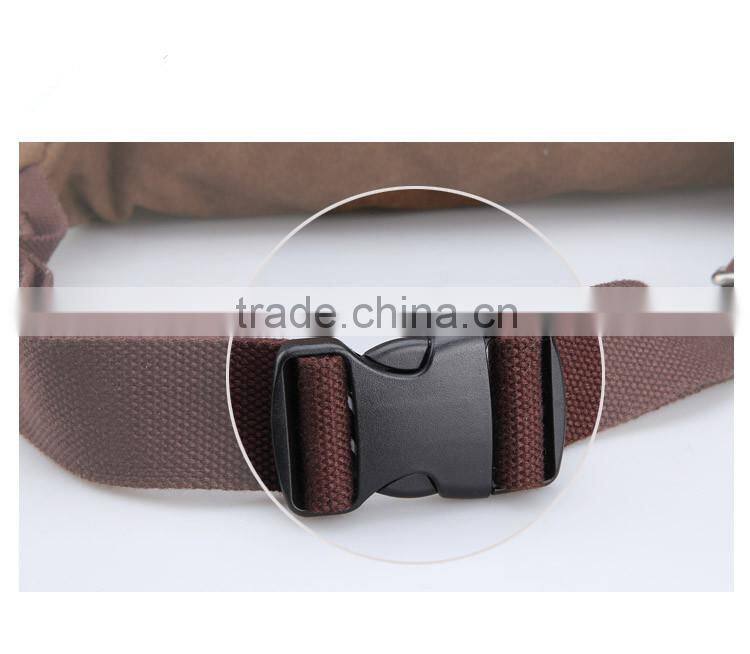 Male Canvas Waist Bag Outdoor Sport Single Shoulder Bag Casual Travel Bag