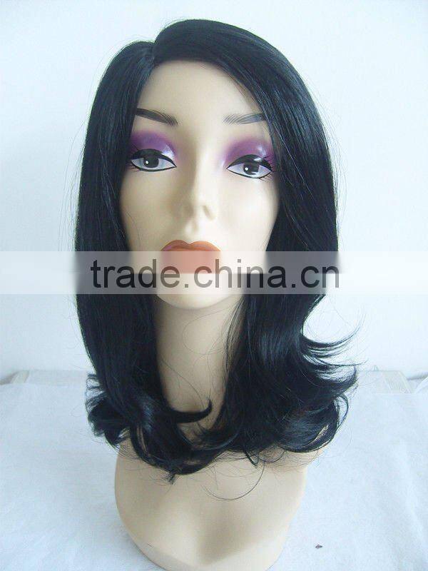 Elegant Synthetic Black Wigs For White Women