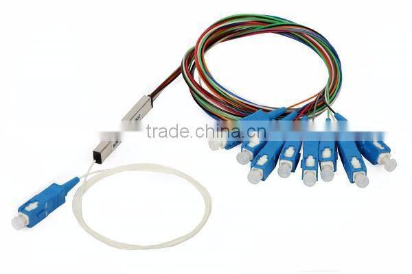 Passive FTTH SC Single Mode Optic Fiber PLC Splitter