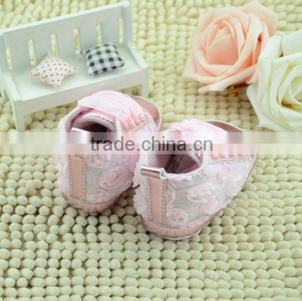 Cute rose baby girl todder sports shoes 2016