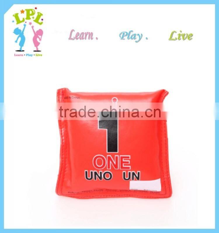 PU leather exquisite game square bulk juggling ball