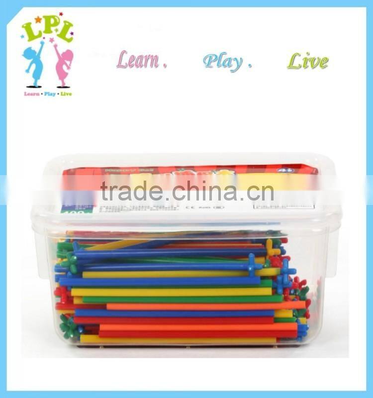 Education toy straw bulding block puzzle game for kids