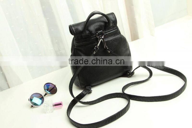 2016 KAUKKO new design leather travel bag durable massage backpack for teen girls