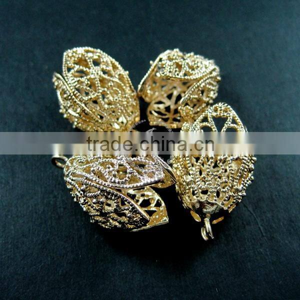 18x33mm 14K light gold plated zircon flower DIY earring chandelier supplies 1850178