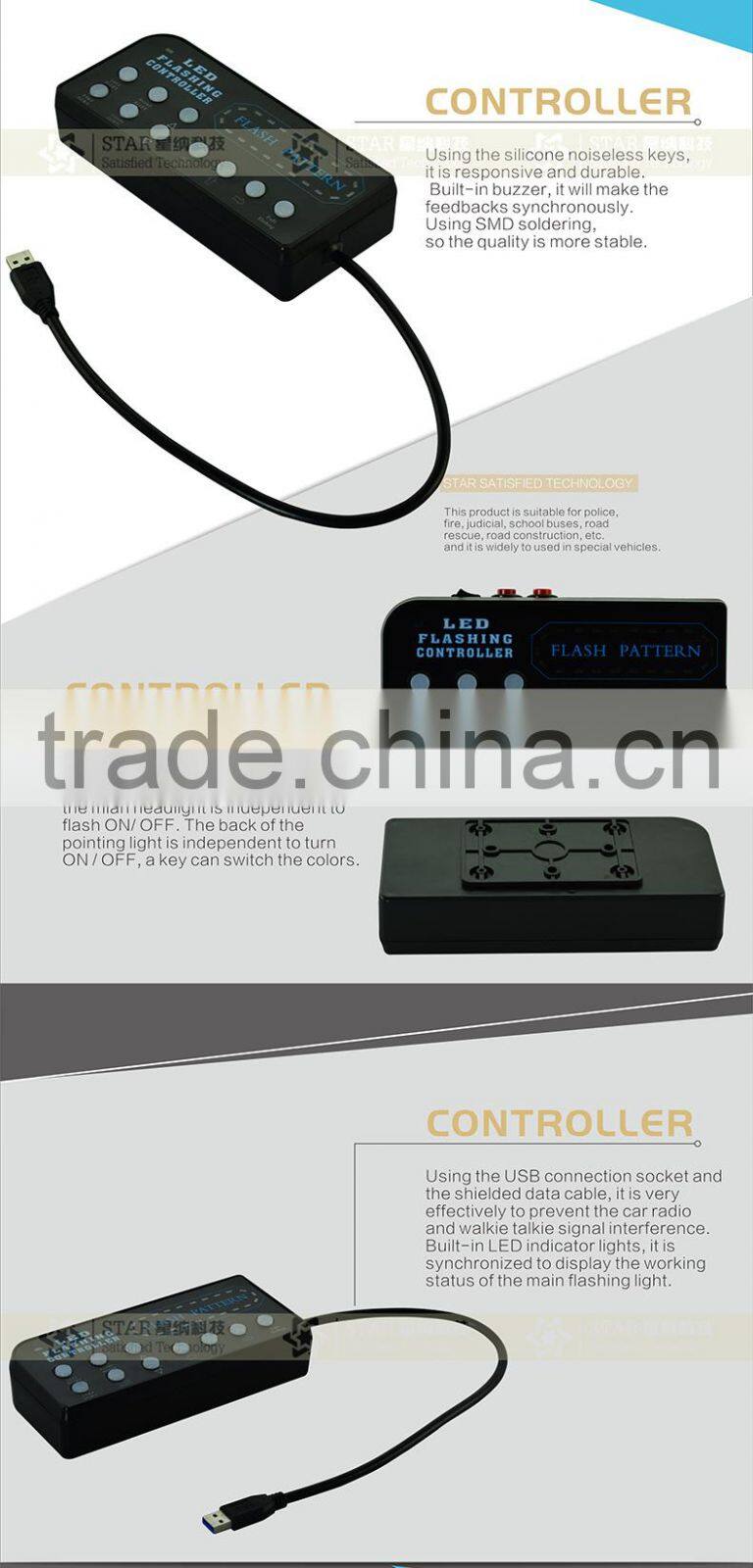 CE Rohs certificated 12V slim led lightbar led warning light TBD-6E905-1