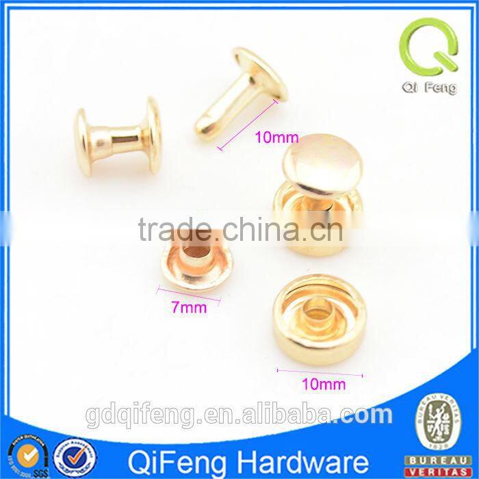 bag accessories mushroom shape gold rivets in bulk