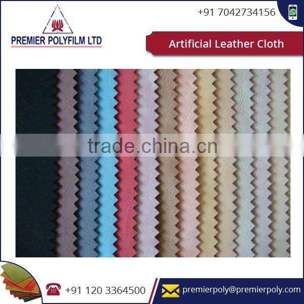 Smooth Finish Artificial Leather Cloth Available in Wide Range of Colors