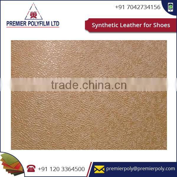 Smooth Finish And Stylish Pattern Synthetic Leather For Shoes