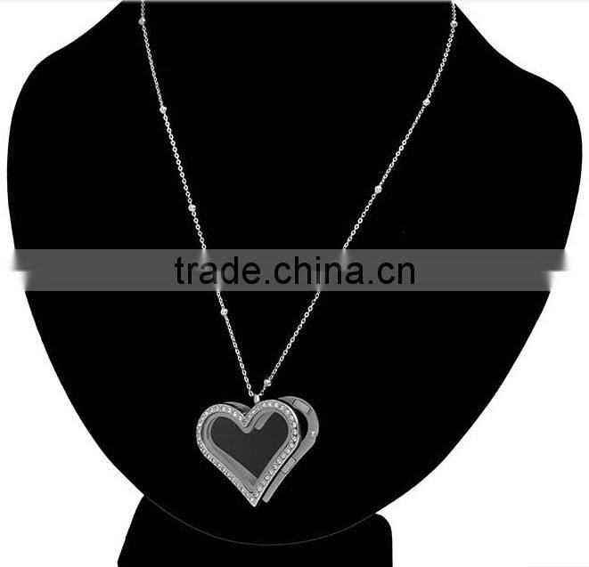 2016 Austrian crystal love heart locket European Design high end fashion jewelry