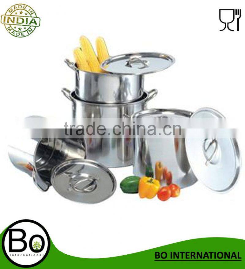 STAINLESS STEEL DOME LID STOCK POT SET