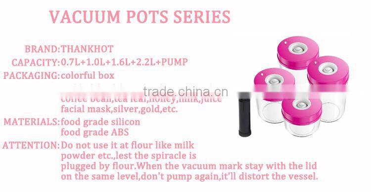 Kitchenware-Vacuum Plastic Canister vacuum seal air tight storage food savers food storage containers