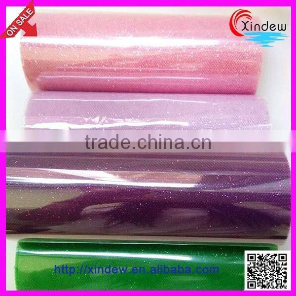 Shiny tulle mesh fabric