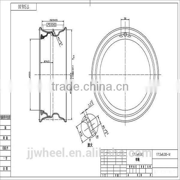 Demounable 22.5x9.00 Jiujiu Wheel Rim