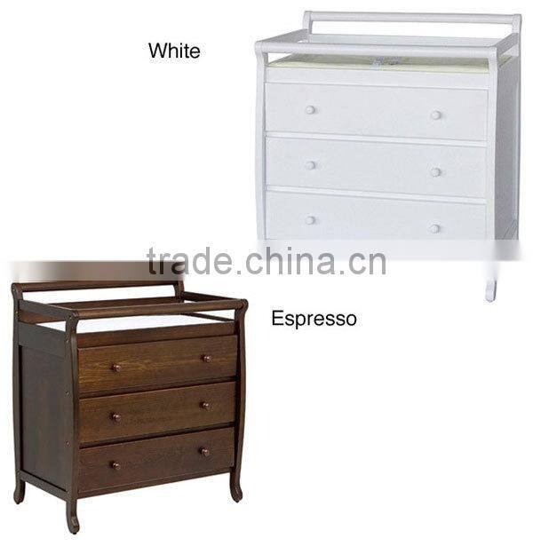 Classical Three Drawers baby change table baby changing table