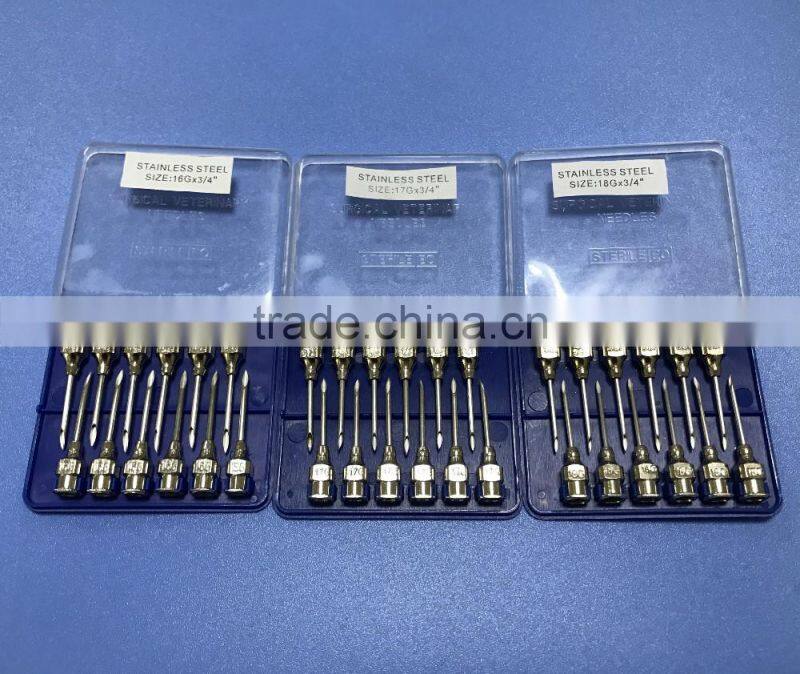 Veterinary Stainless Steel Needle, Veterinary Hypodermic Injection Needle, Luer Lock Syringe Veterianry Needle