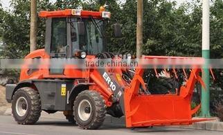 Everun ER10 CE/ Euro3 certifiziert Agriculture farm Maschine Mini Wheel Loader Radlader mit Palletengabel und 4 in 1 Schaufel