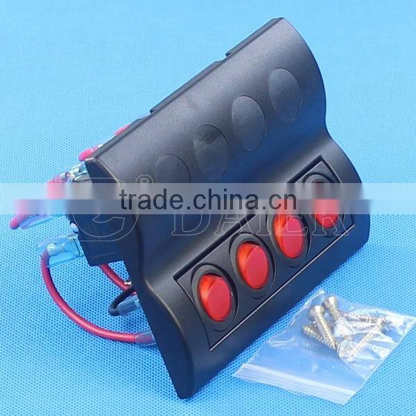 Rocker Switch Type USB Socket With 12V LED Lamp