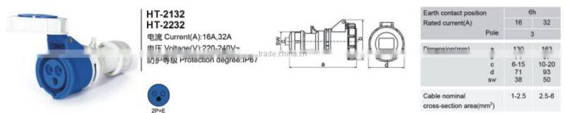 HEIGHT HOT SALE Industrial plug and socket with high quality