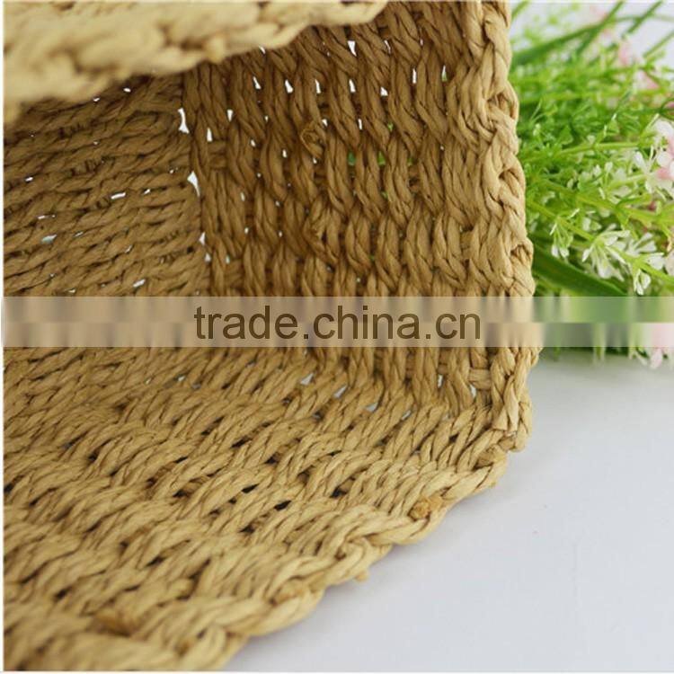 Home decoration recyclable paper rope handcraft flower gift basket