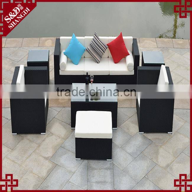 Outdoor rattan furniture 2 seater garden sofa