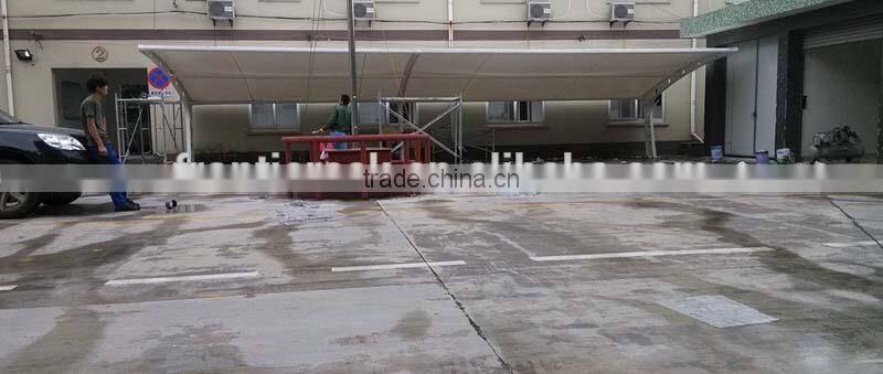 White steel structure carport